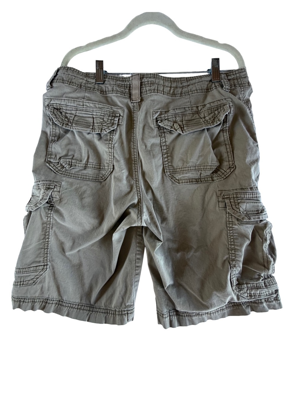 UNIONBAY Jorts Men’s 34 Cordova Messenger Cargo Shorts Tan Cotton Spandex